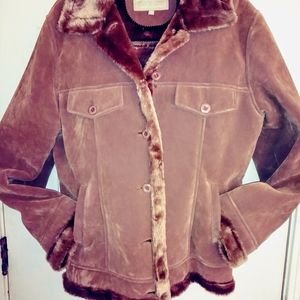 Classicly styled Jacket in Faux Suede and Fur